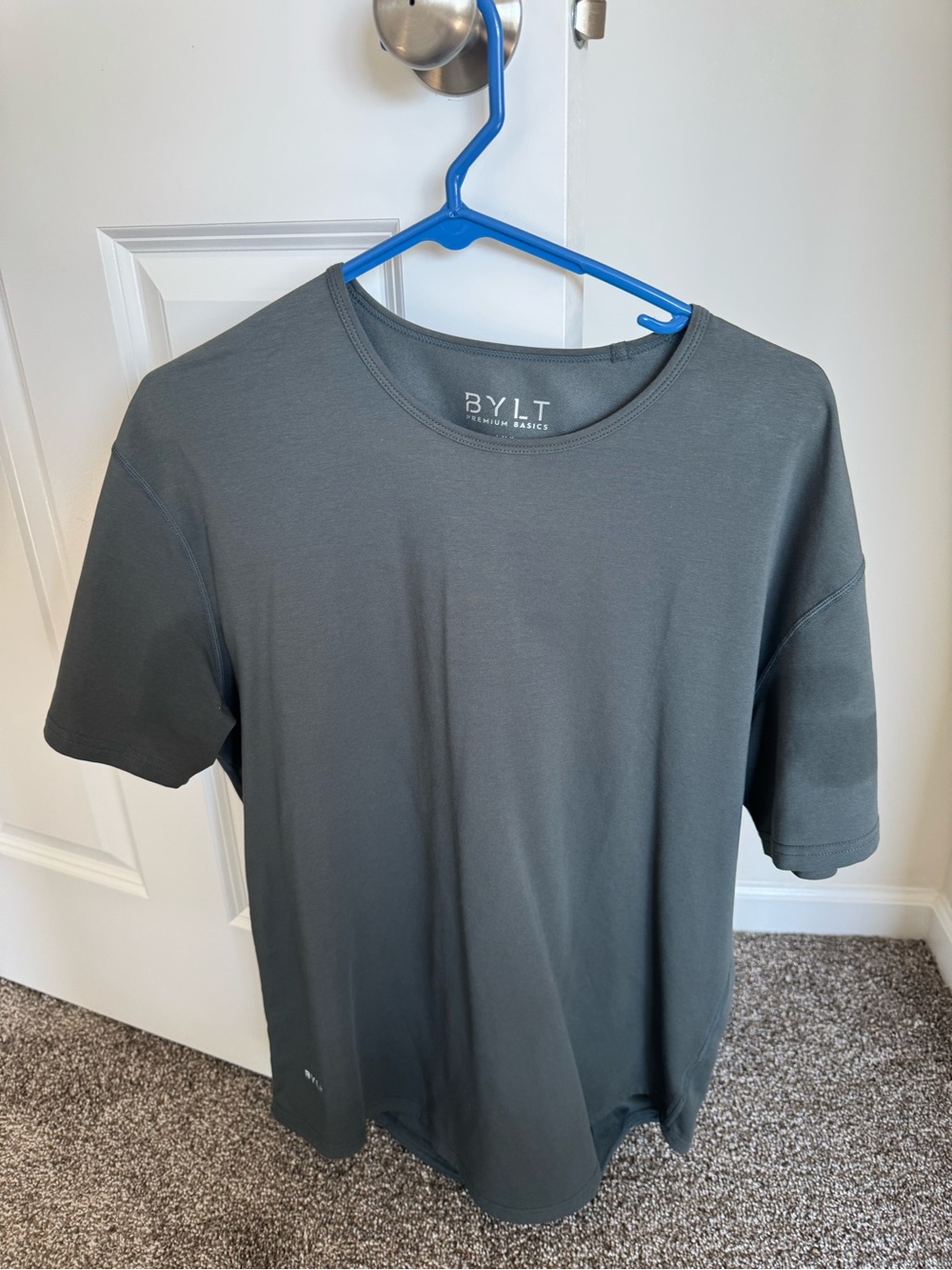 BYLT Basics Men's Crew Neck Tee in Charcoal